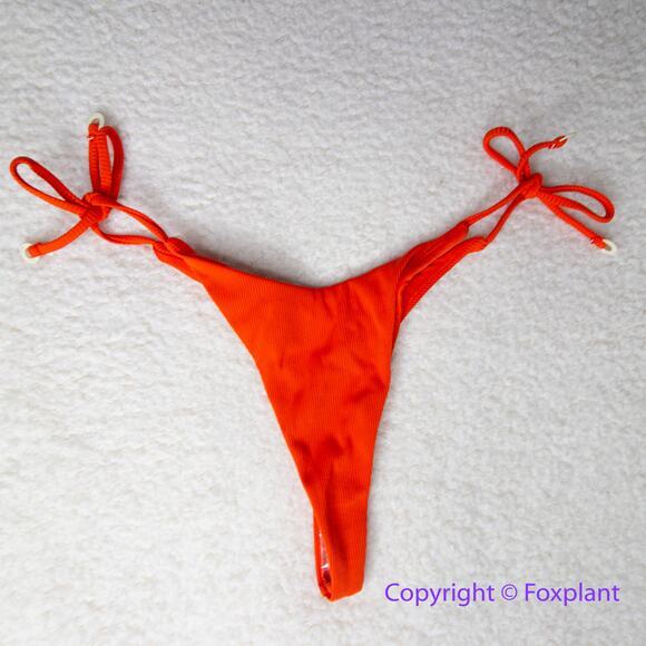 New!‎ Set! Zulu & Zephyr Free People Tie Curve Brief Bikini, size 2 - Picture 4 of 14